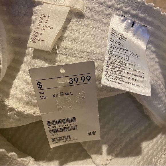 NWT~H&M White Skater Skirt Size Small - Picture 7 of 9